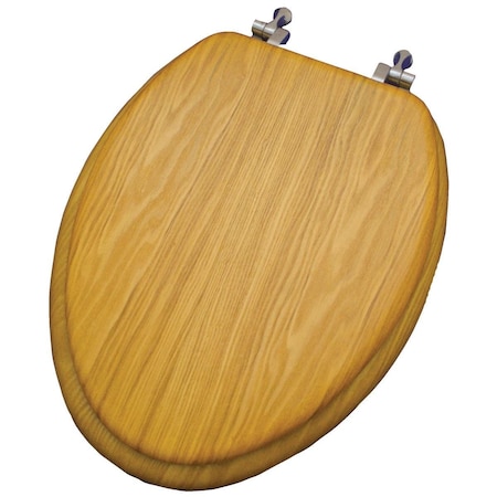 Home Impressions Elongated Closed Front Oak Veneer Toilet Seat WMS-19-V
